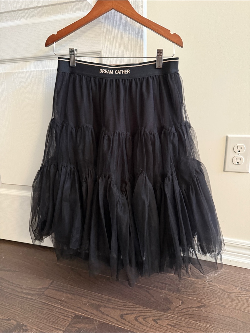 Dream Catcher Black Tiered Tulle A-Line Skirt